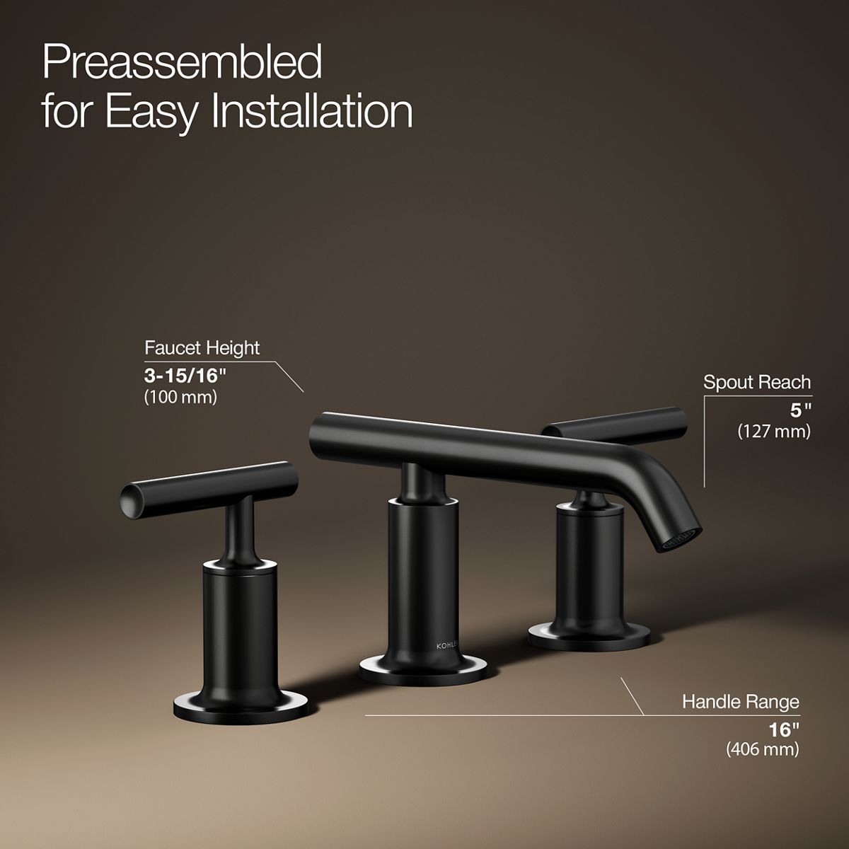3/4 view of product with dimensions