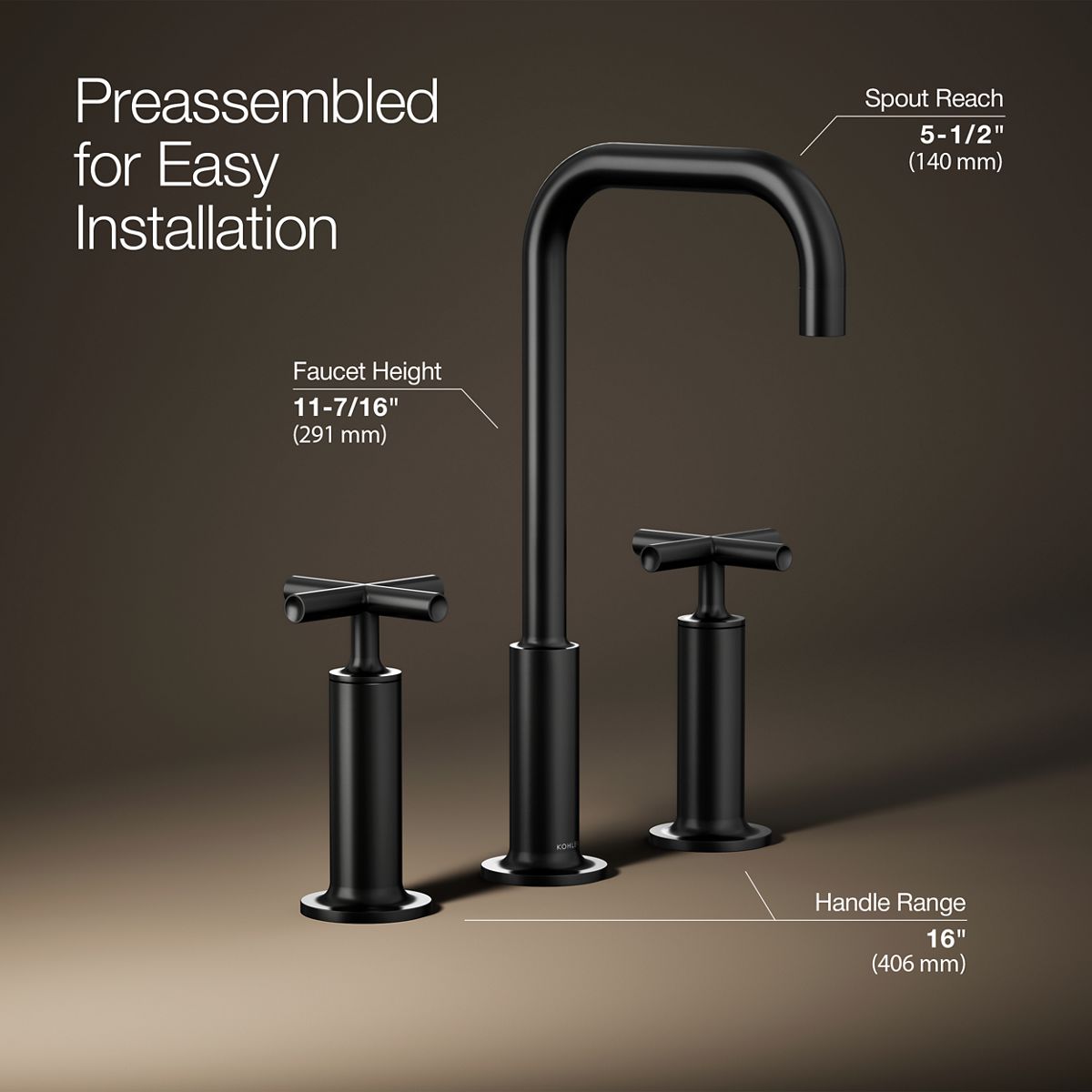 3/4 view of product with dimensions
