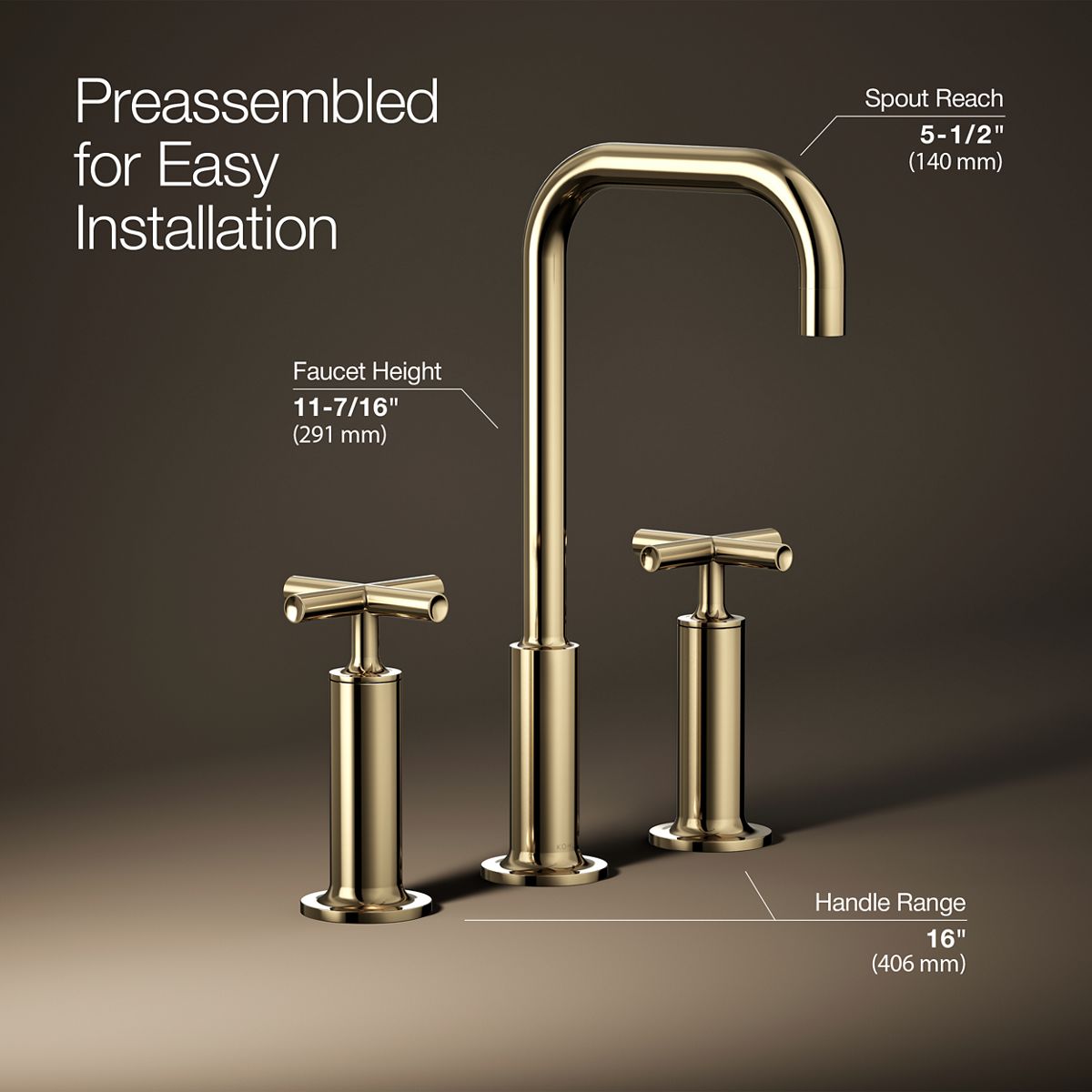 3/4 view of product with dimensions