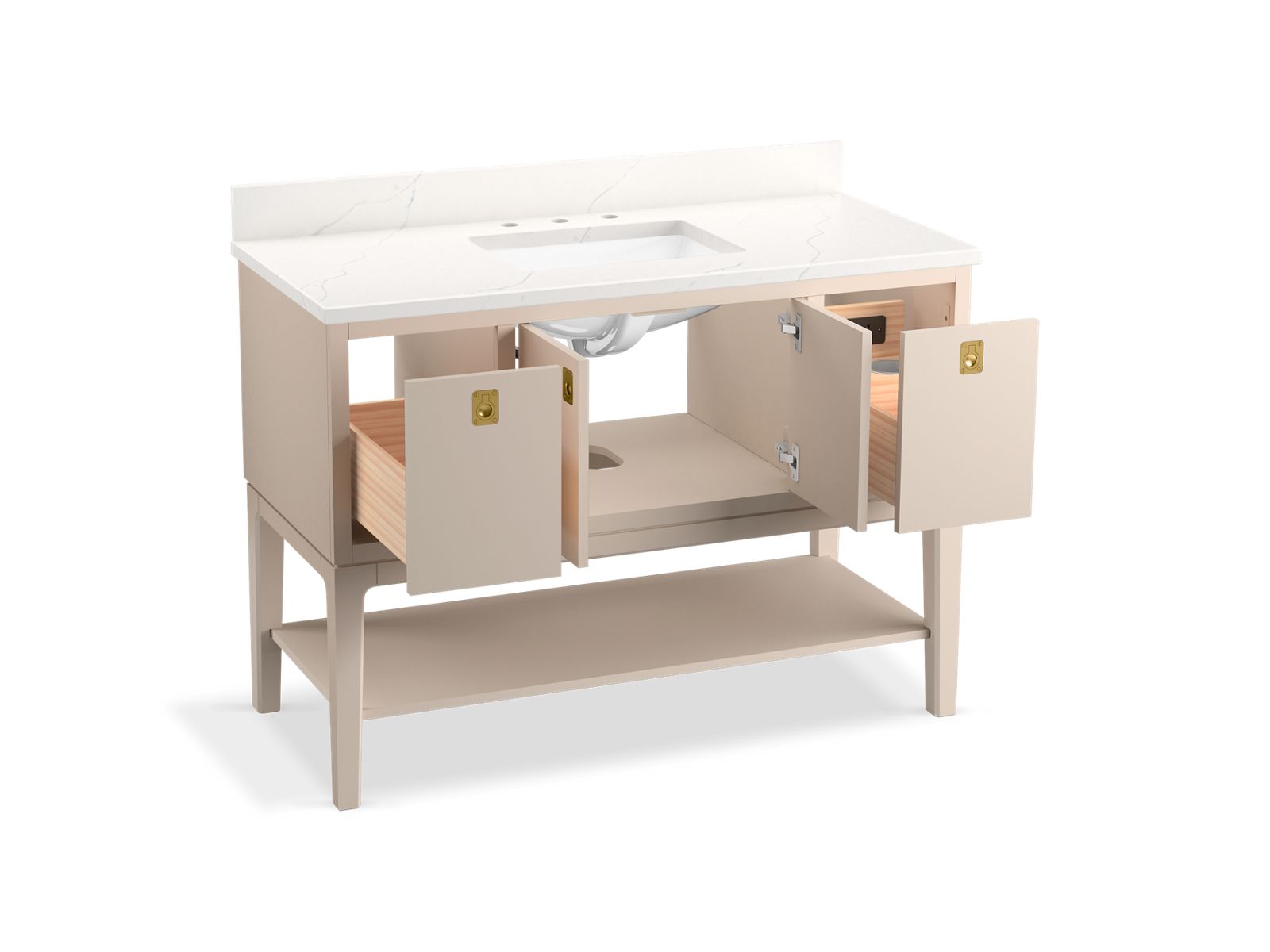3/4 view of product with door open