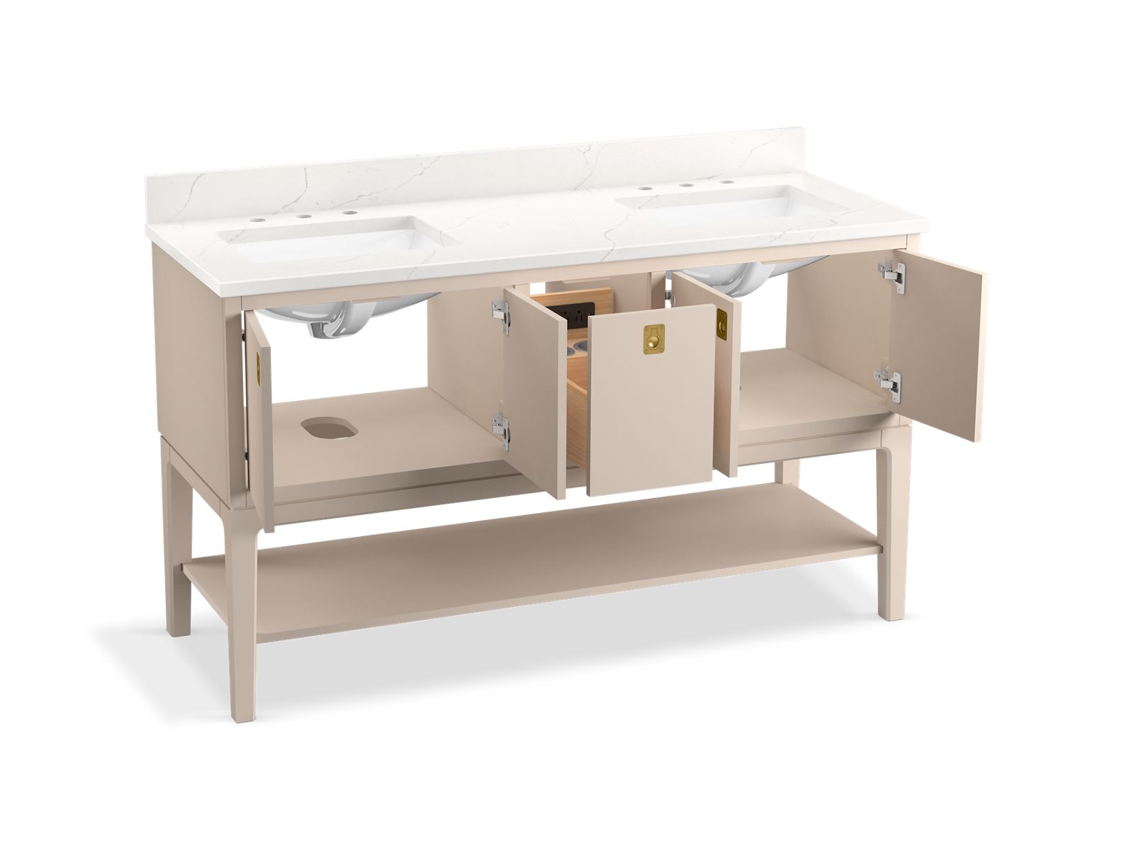 3/4 view of product with door open