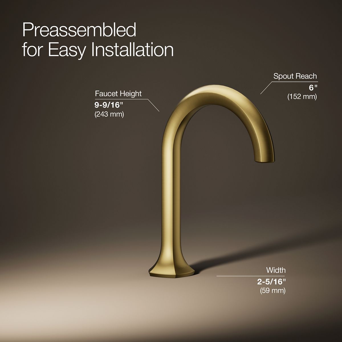 3/4 view of product with dimensions