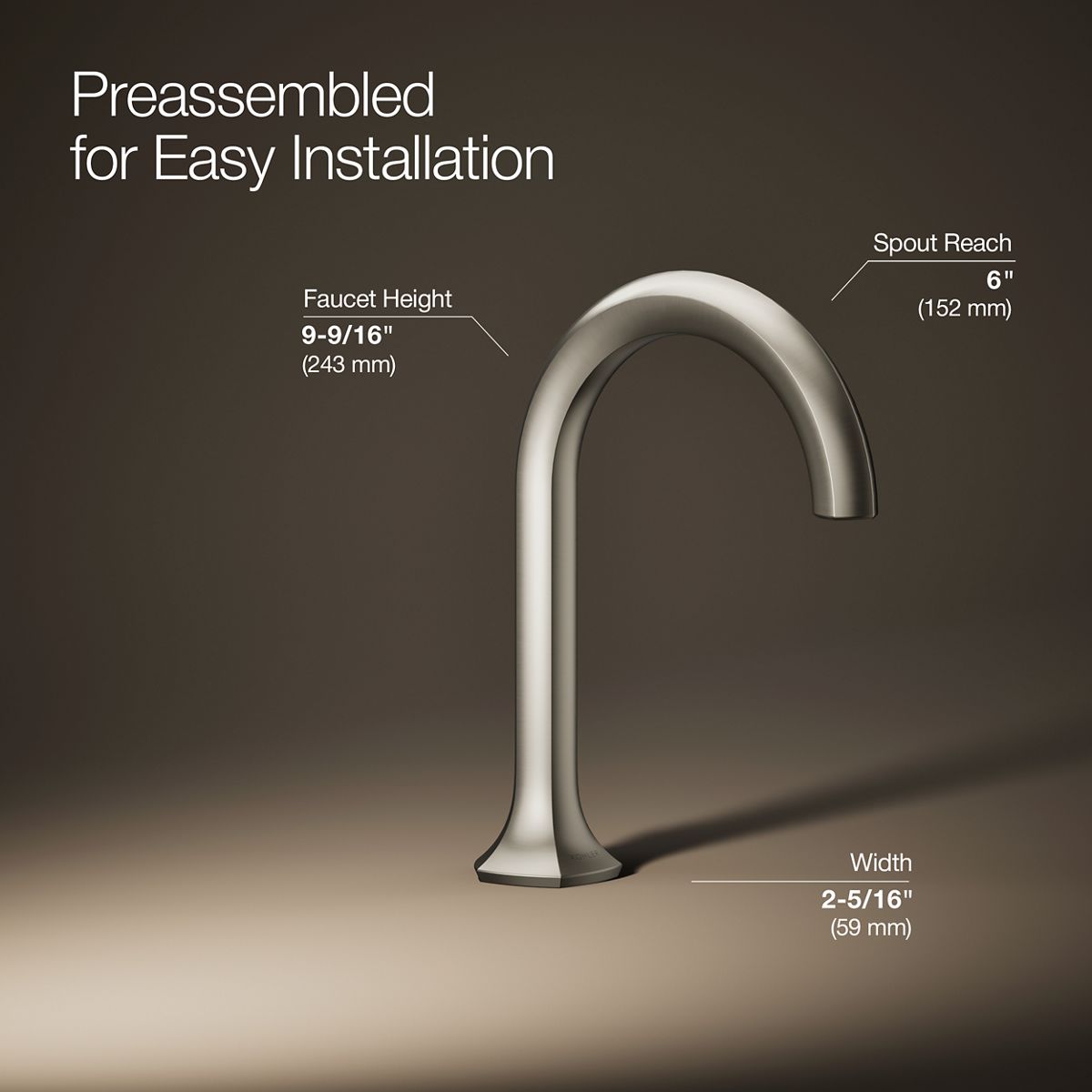 3/4 view of product with dimensions