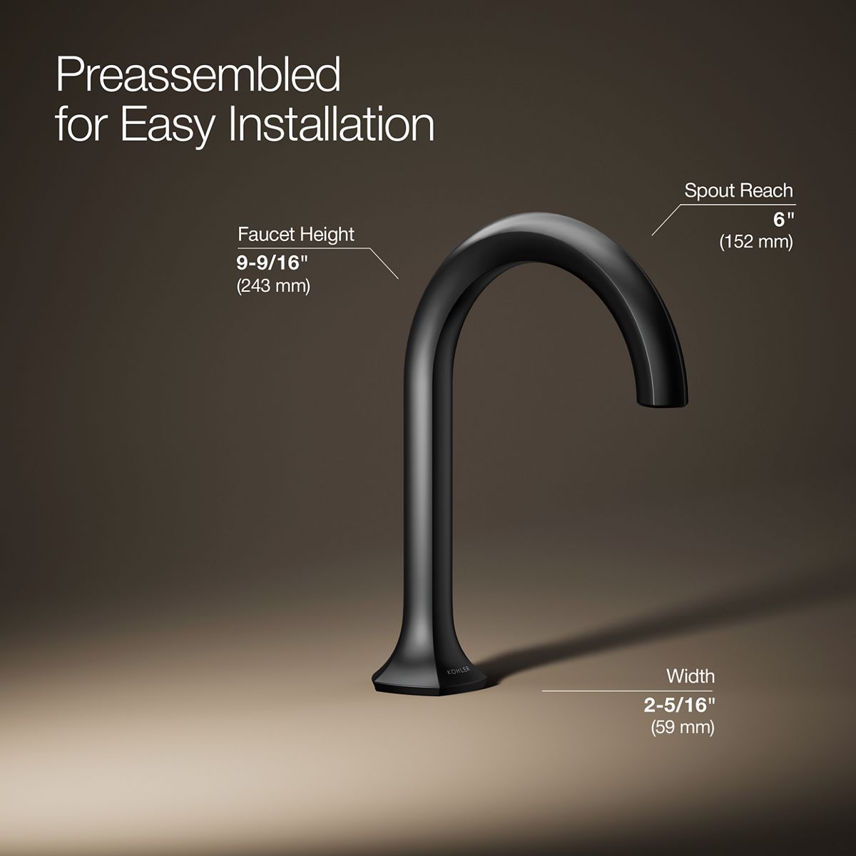 3/4 view of product with dimensions