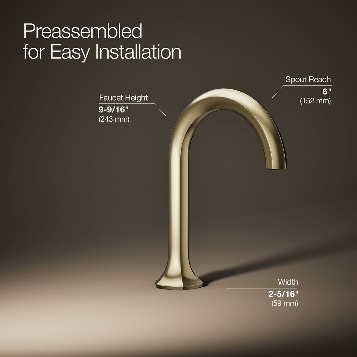 3/4 view of product with dimensions