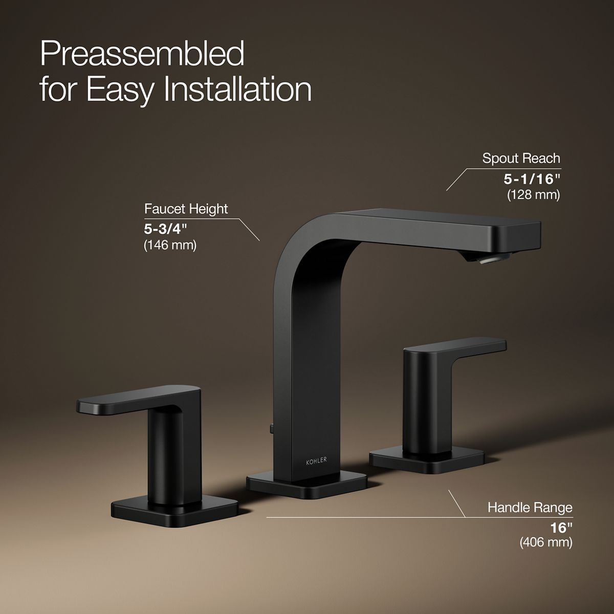 3/4 view of product with dimensions