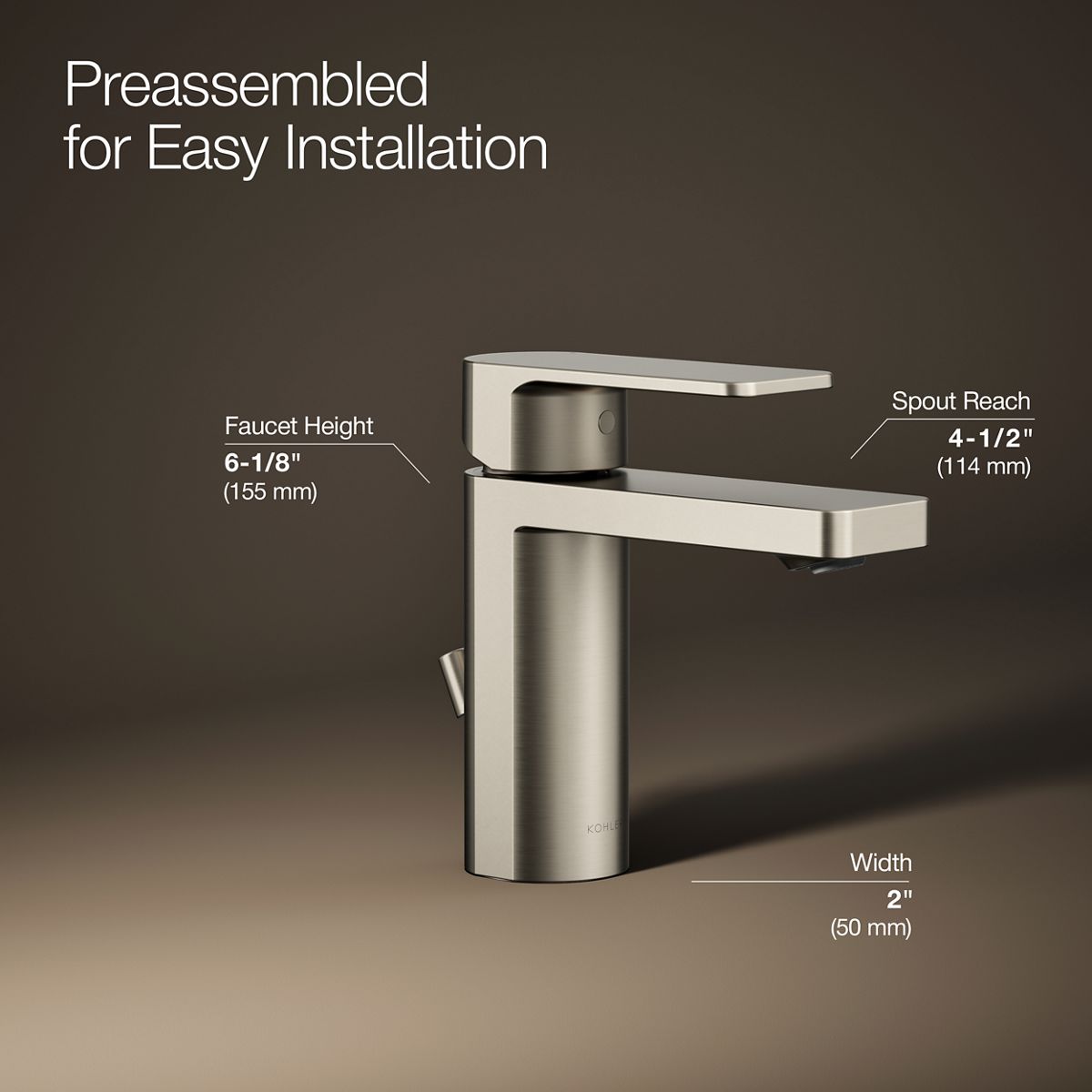3/4 view of product with dimensions