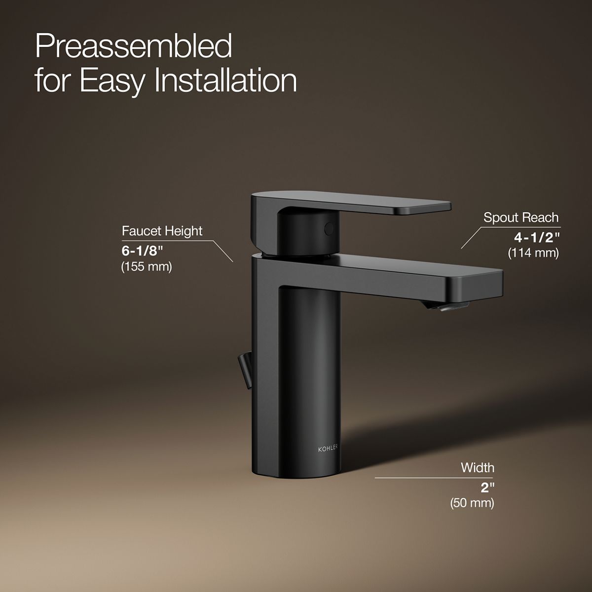 3/4 view of product with dimensions