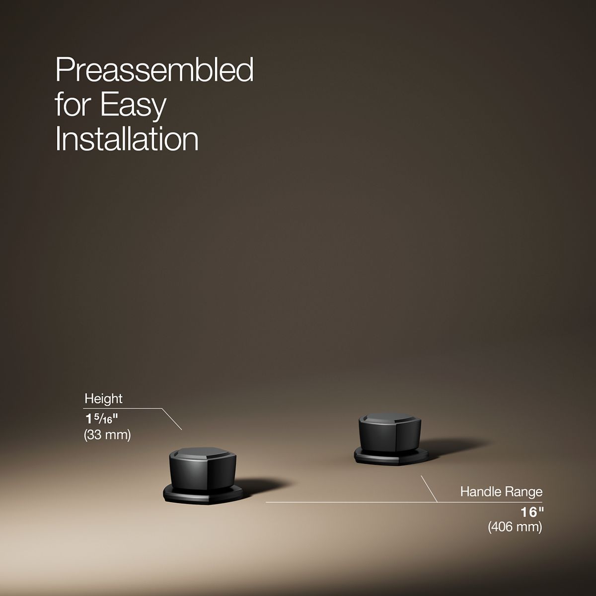 3/4 view of product with dimensions