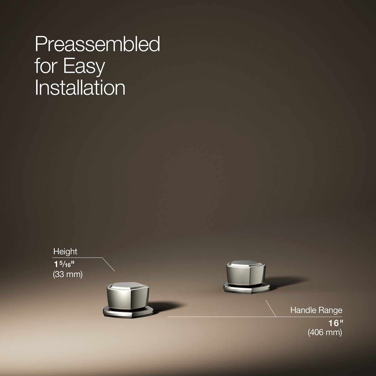 3/4 view of product with dimensions