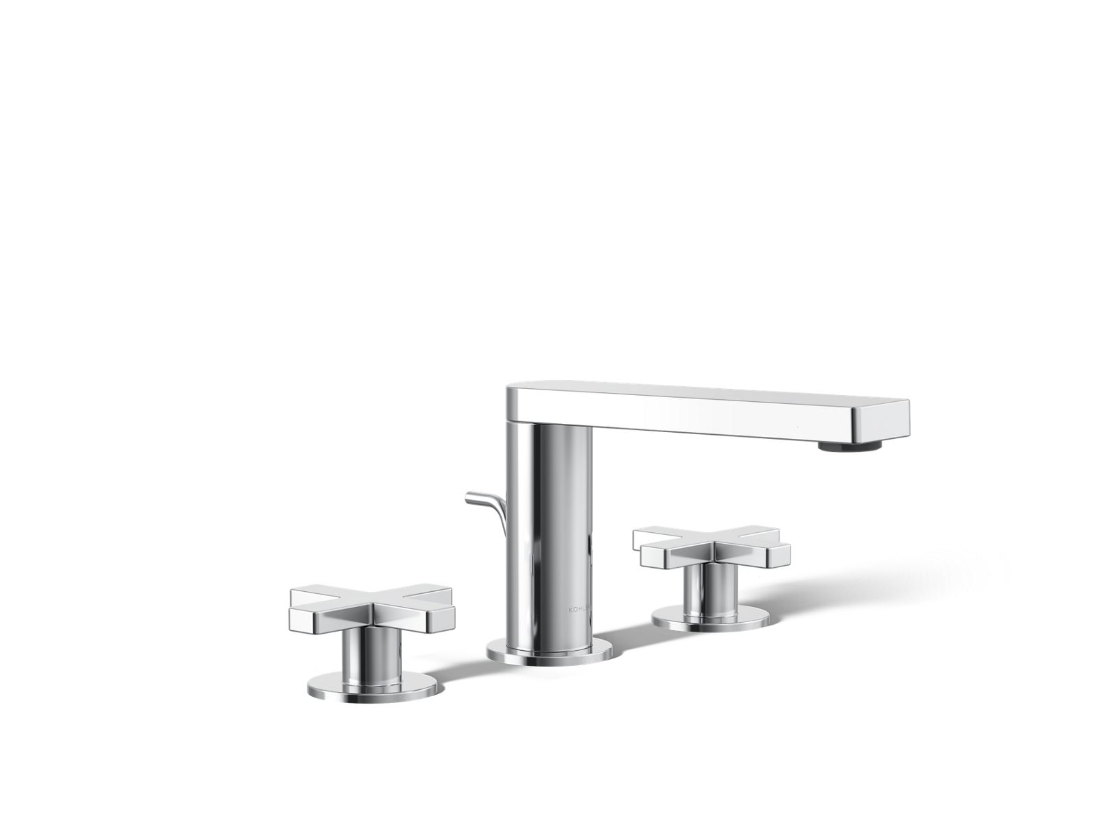 Composed Widespread bathroom sink faucet with Cross handles, 1.2 gpm
