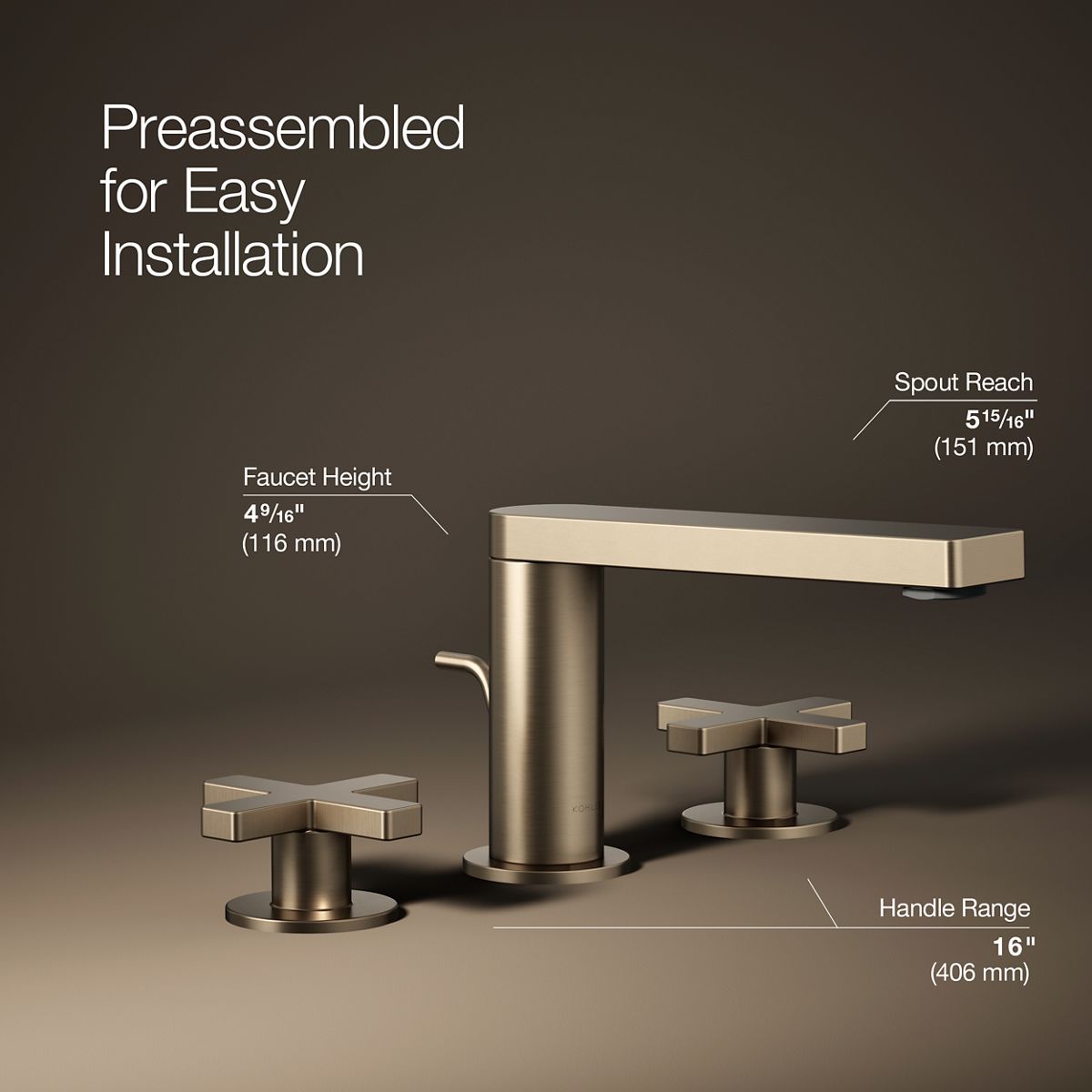 3/4 view of product with dimensions