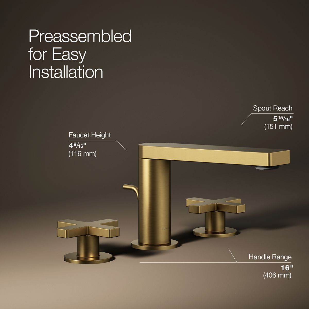 3/4 view of product with dimensions