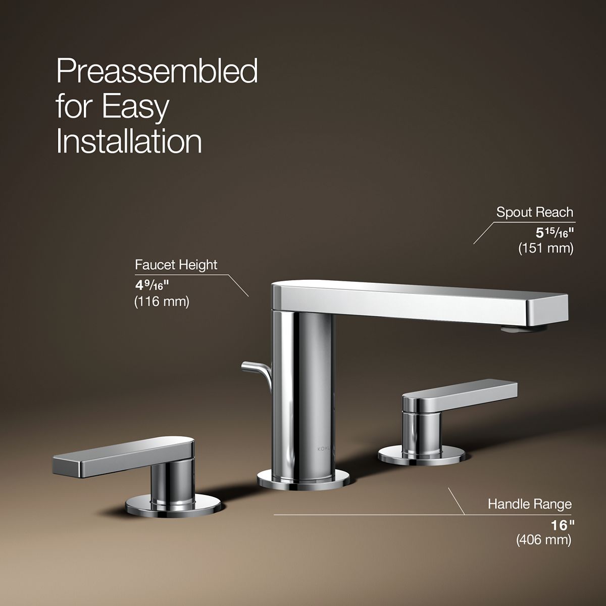 3/4 view of product with dimensions