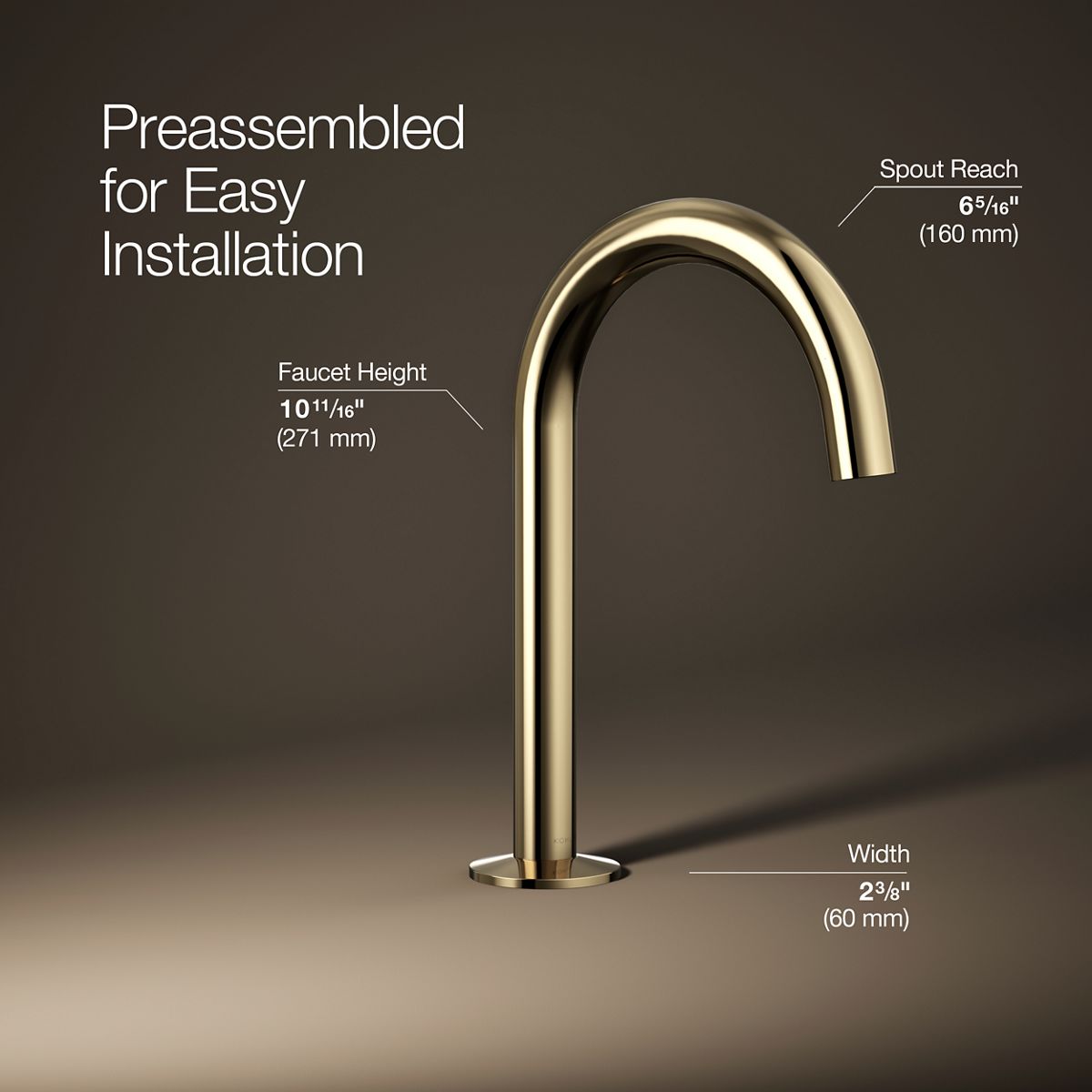 3/4 view of product with dimensions