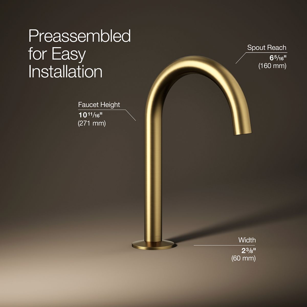 3/4 view of product with dimensions