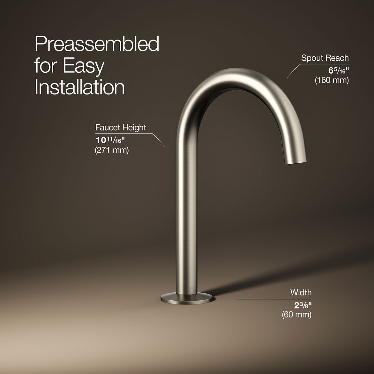 3/4 view of product with dimensions