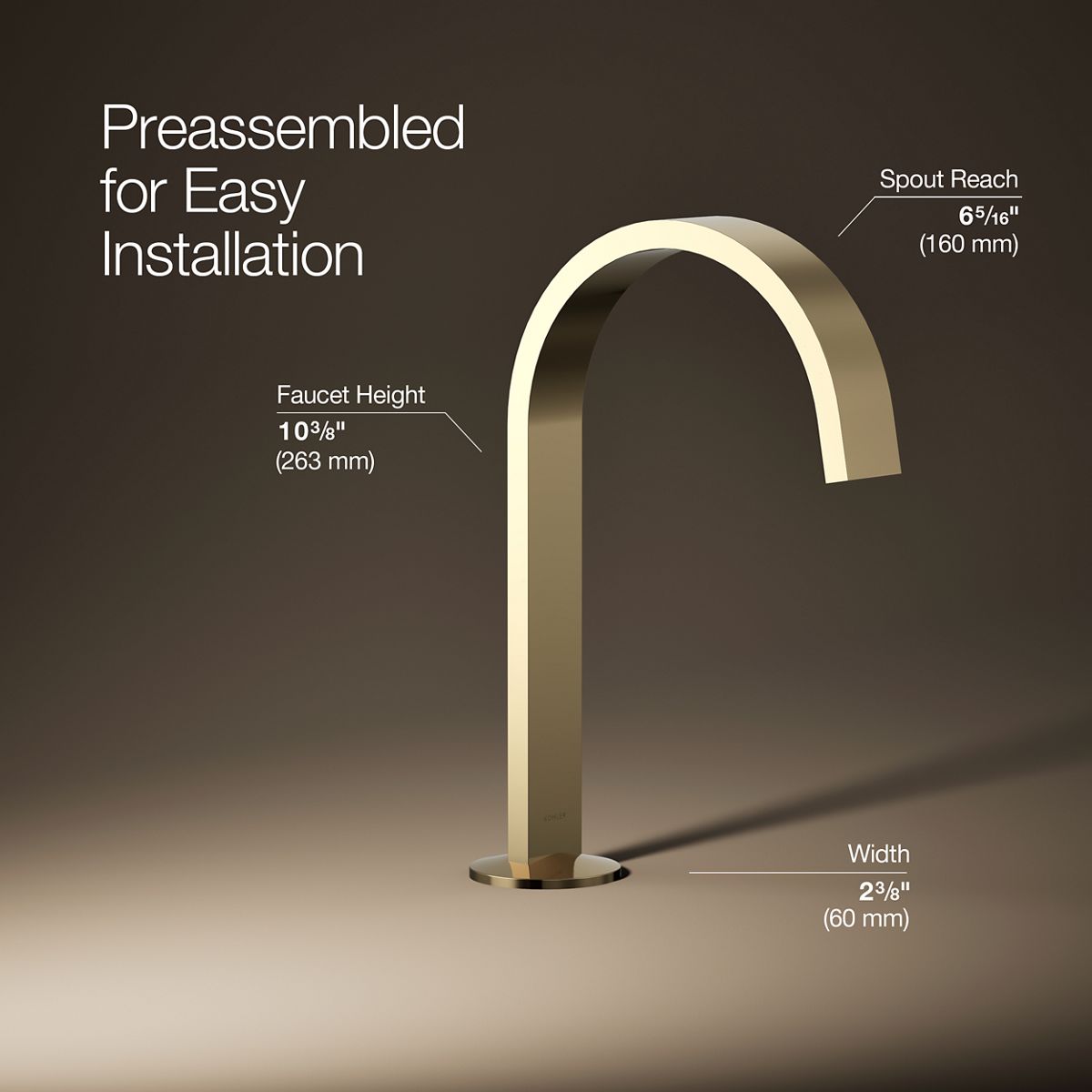3/4 view of product with dimensions