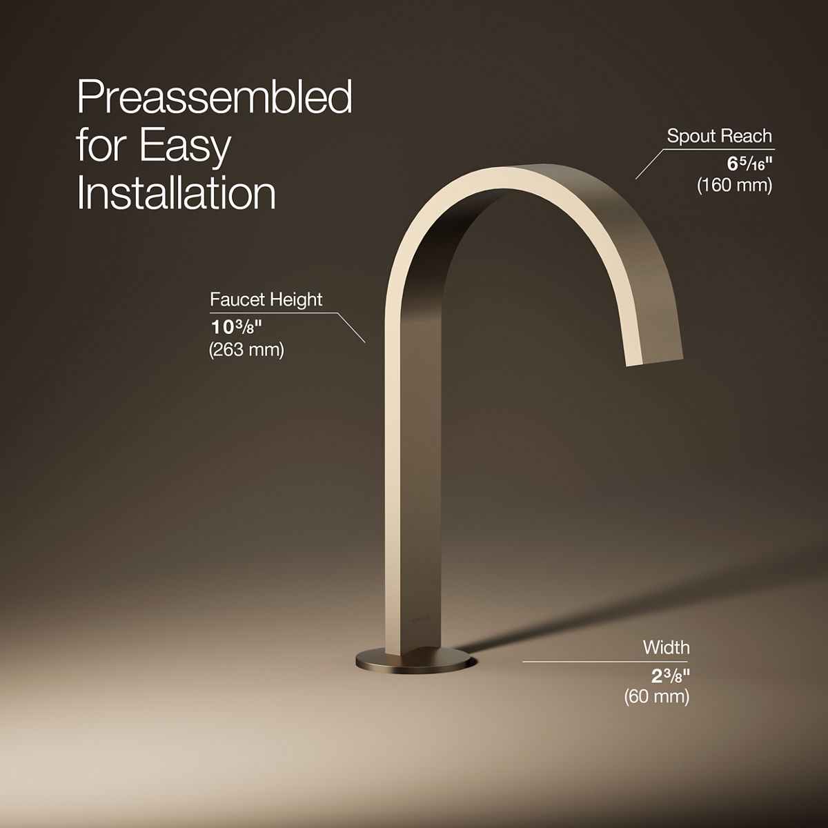 3/4 view of product with dimensions