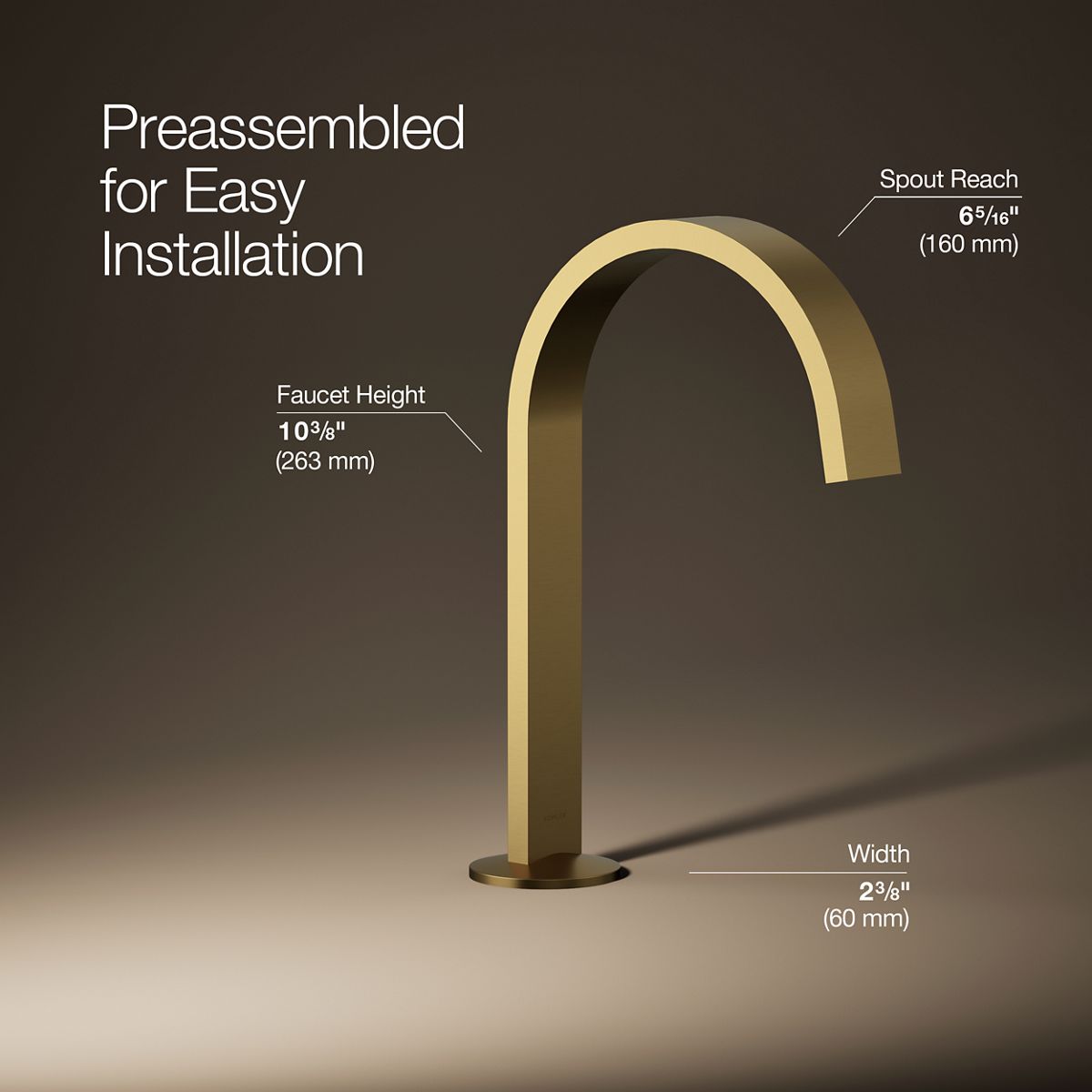 3/4 view of product with dimensions