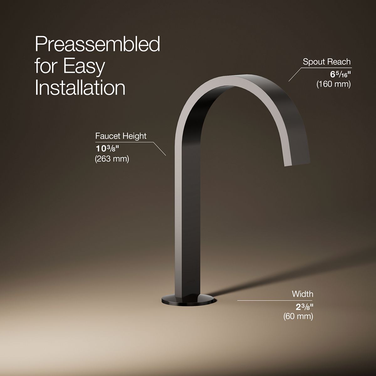 3/4 view of product with dimensions