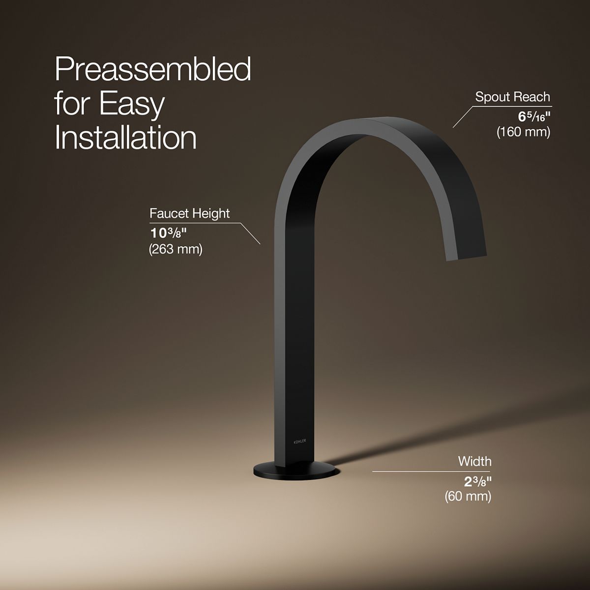 Components Bathroom Sink Spout with Ribbon Design | K-77968 | KOHLER