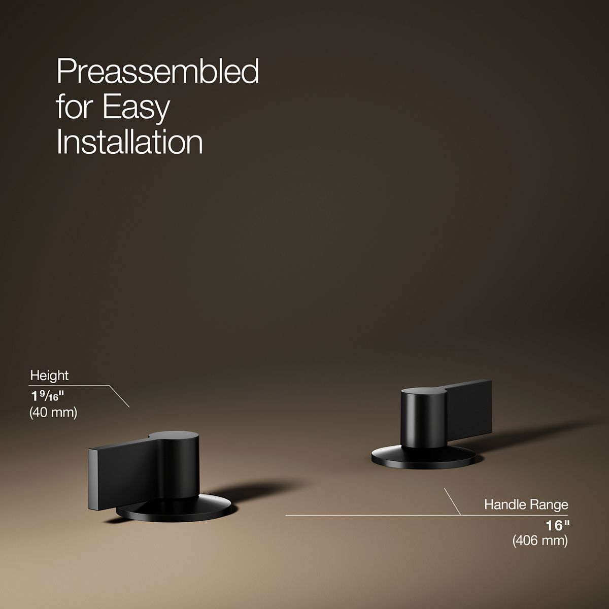 3/4 view of product with dimensions