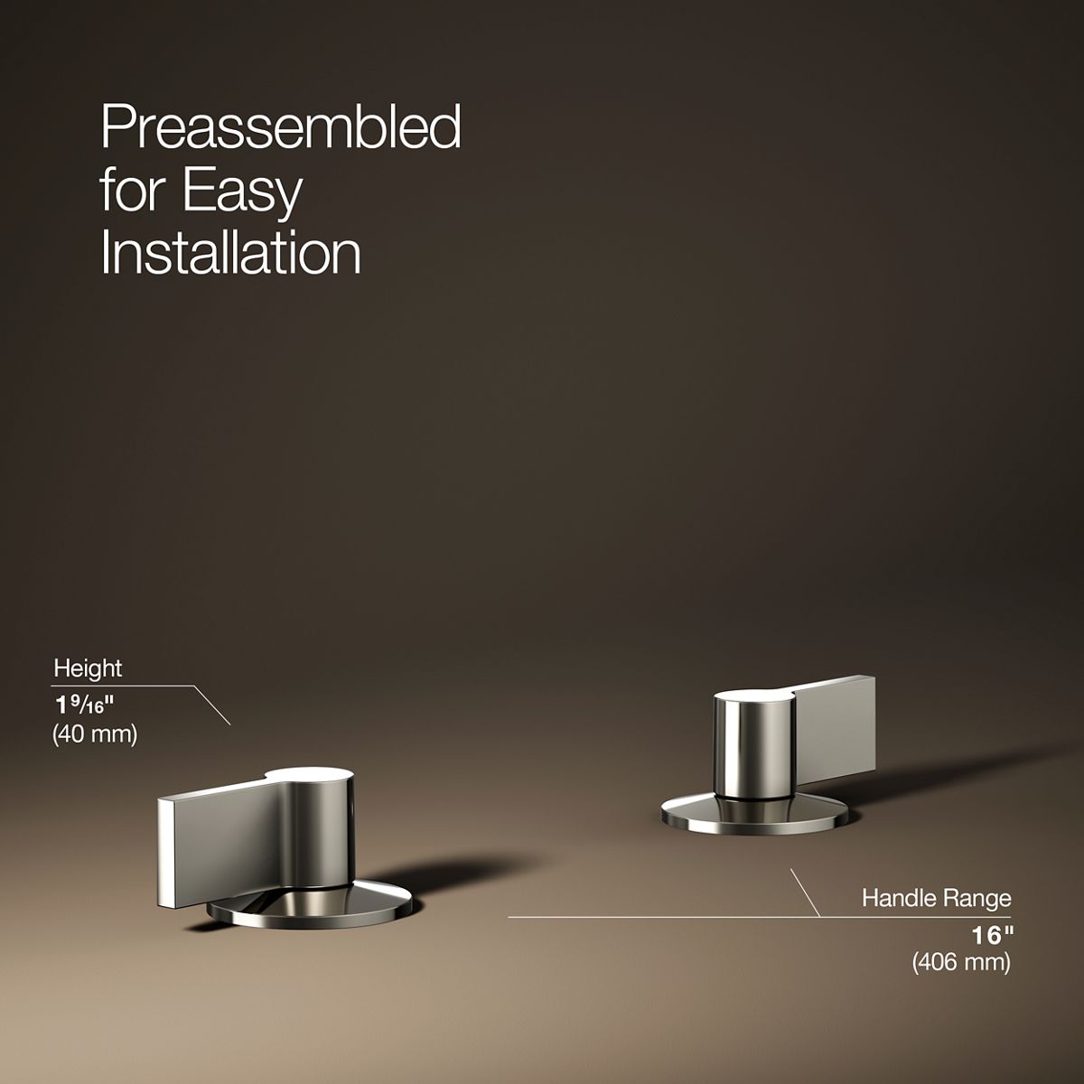 3/4 view of product with dimensions