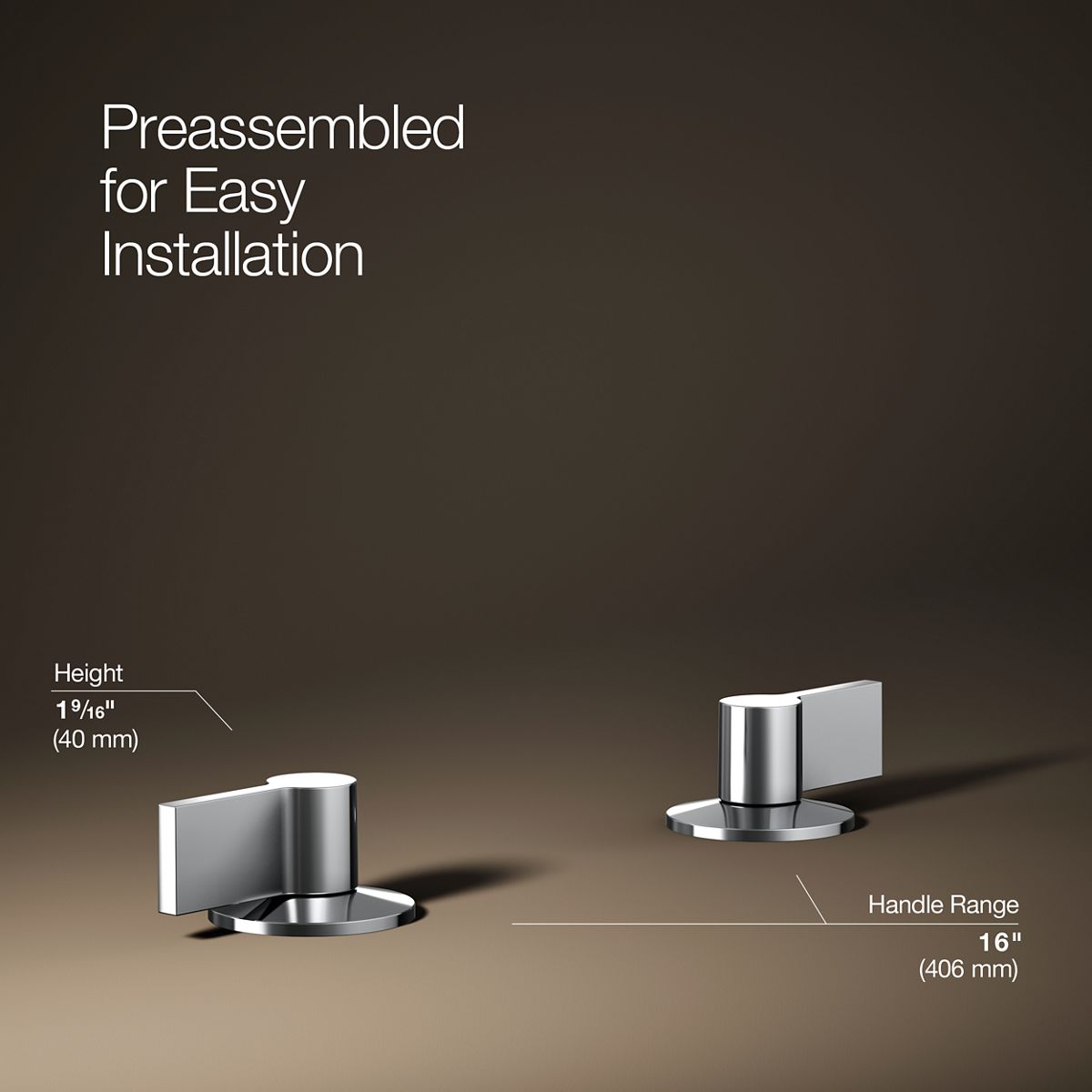 3/4 view of product with dimensions