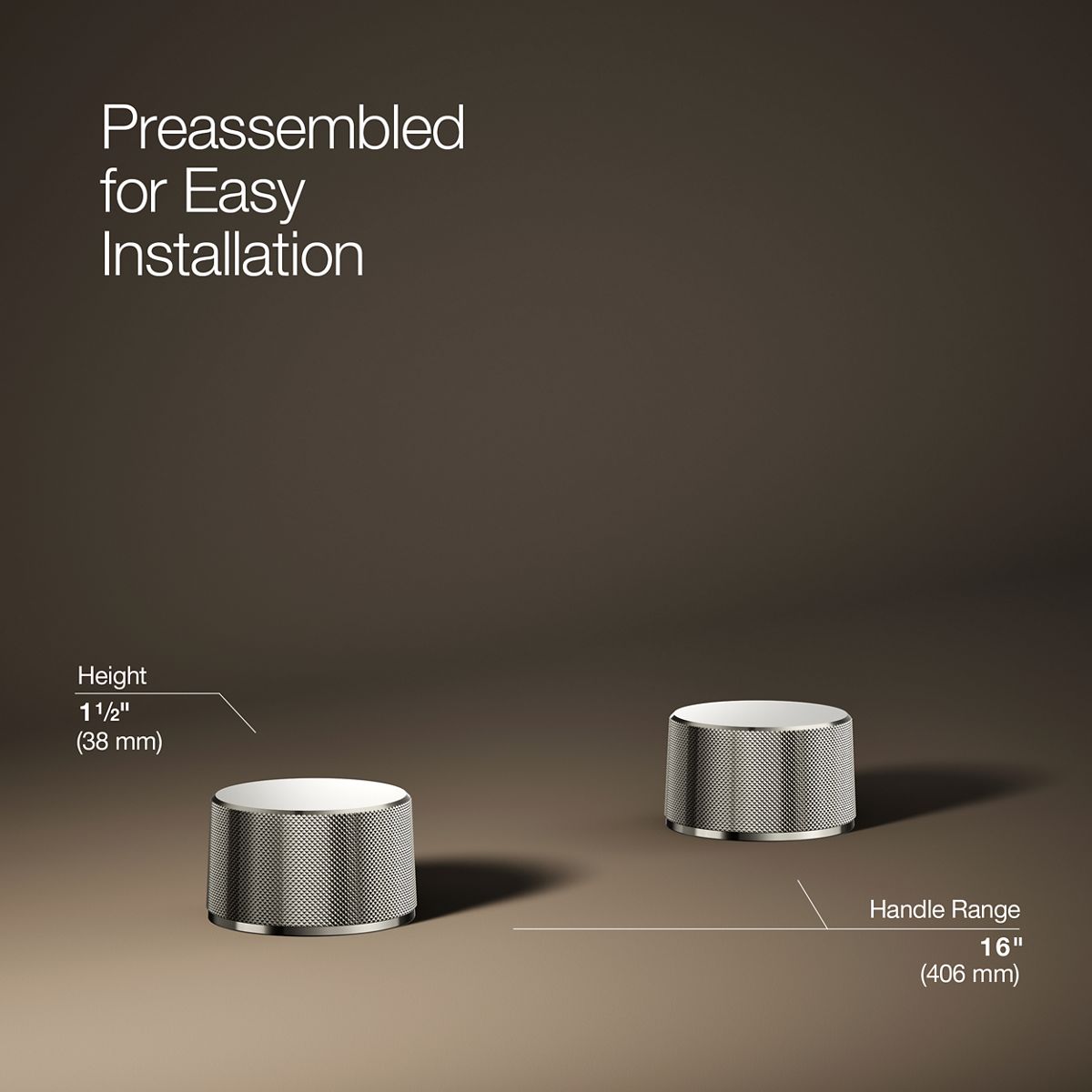3/4 view of product with dimensions