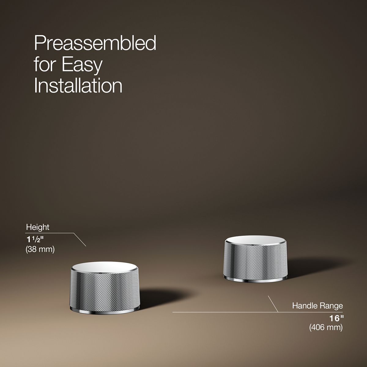 3/4 view of product with dimensions