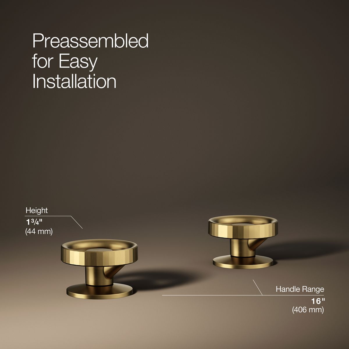 3/4 view of product with dimensions