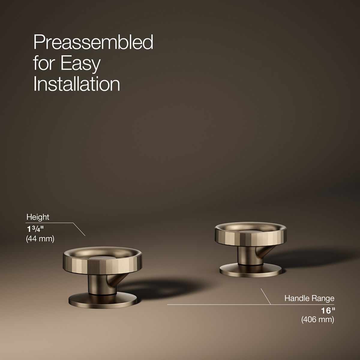 3/4 view of product with dimensions
