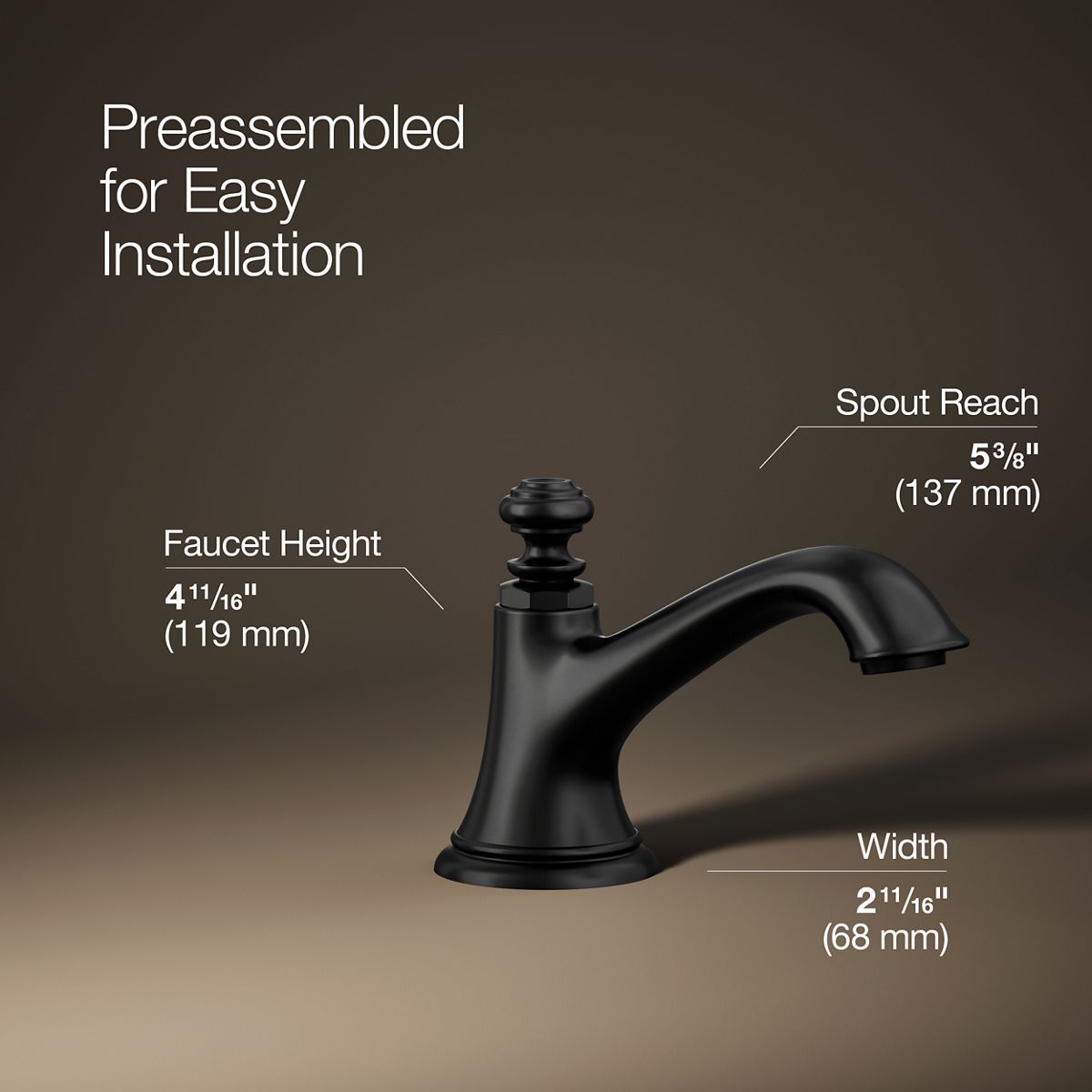 Artifacts Bathroom Sink Spout with Bell Design | K-72759 | KOHLER