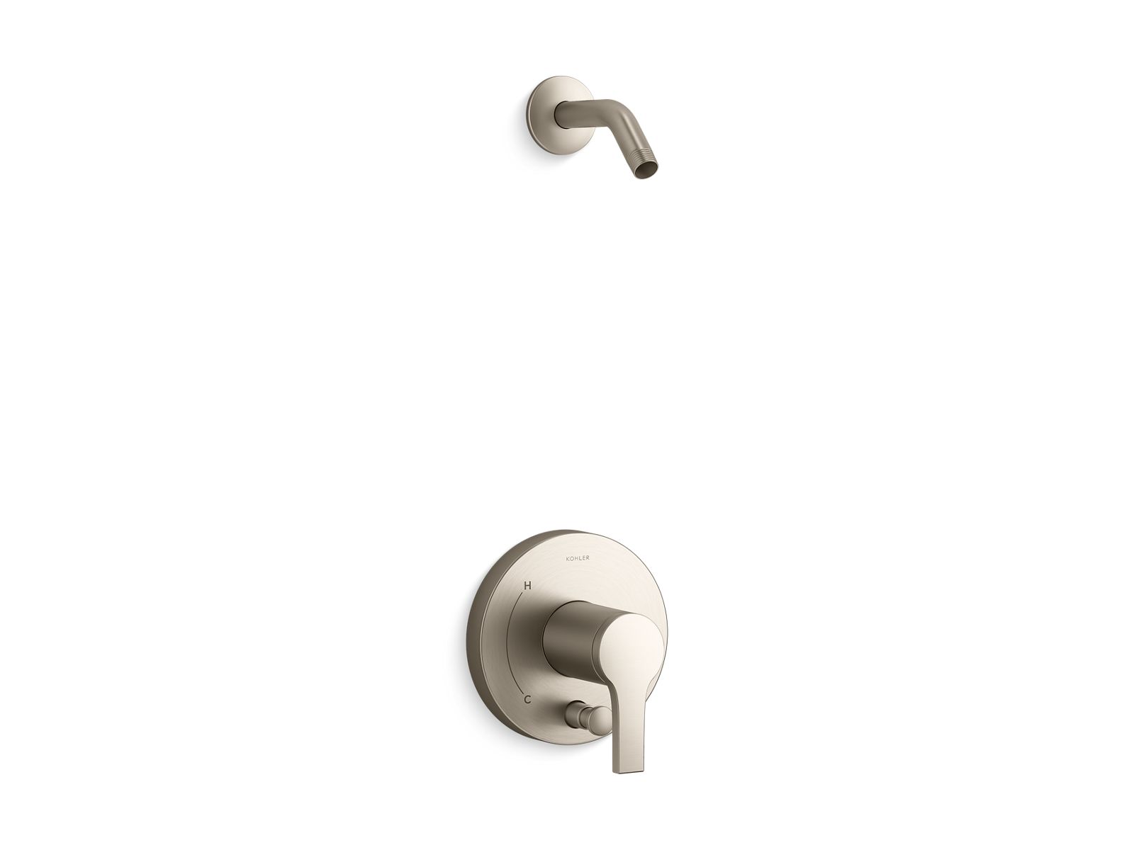 Elate Rite-Temp shower trim kit with push-button diverter, without showerhead