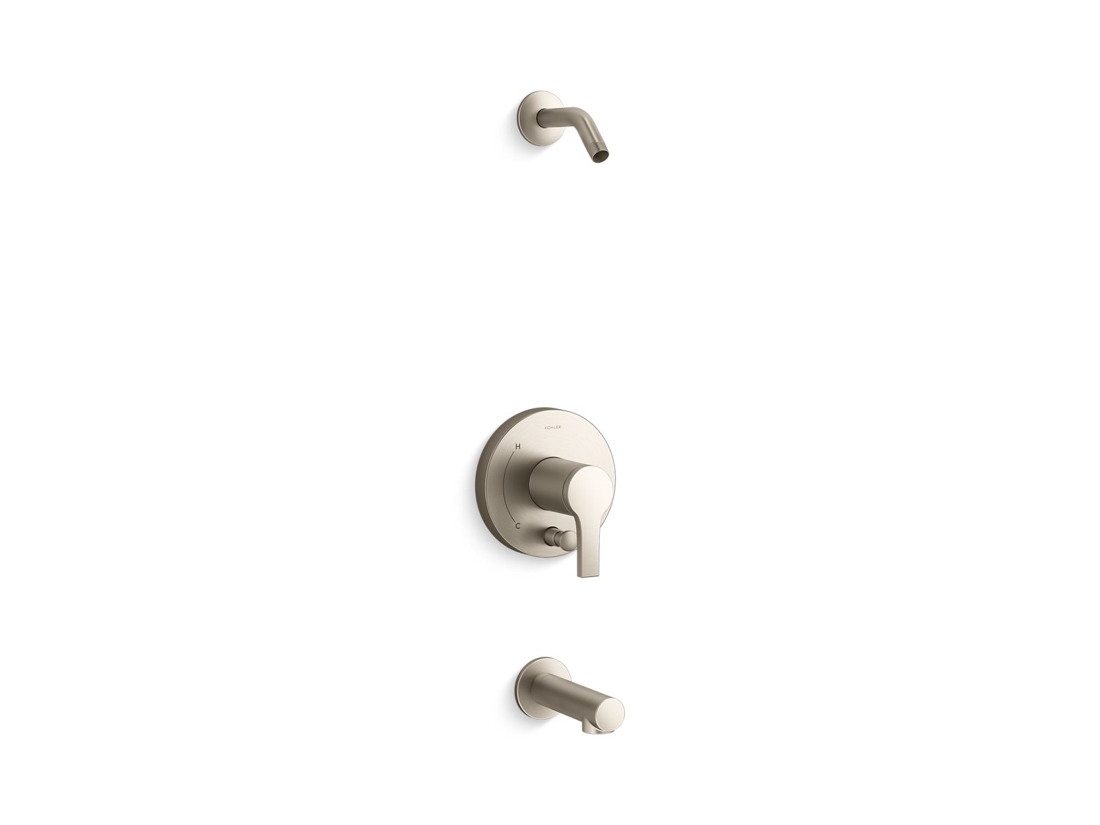 Kohler Purist Rite-Temp Pressure-Balancing Shower Faucet In Vibrant Brushed Nick