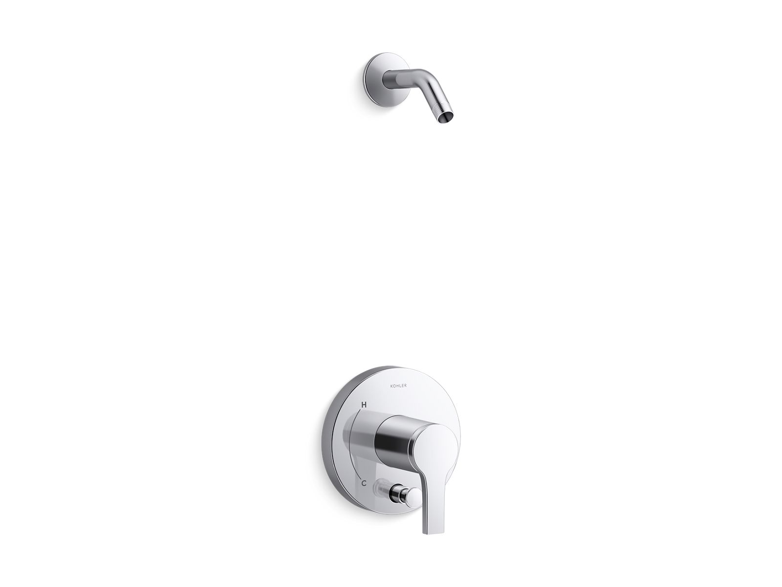 Elate Rite-Temp shower trim kit with push-button diverter, without showerhead