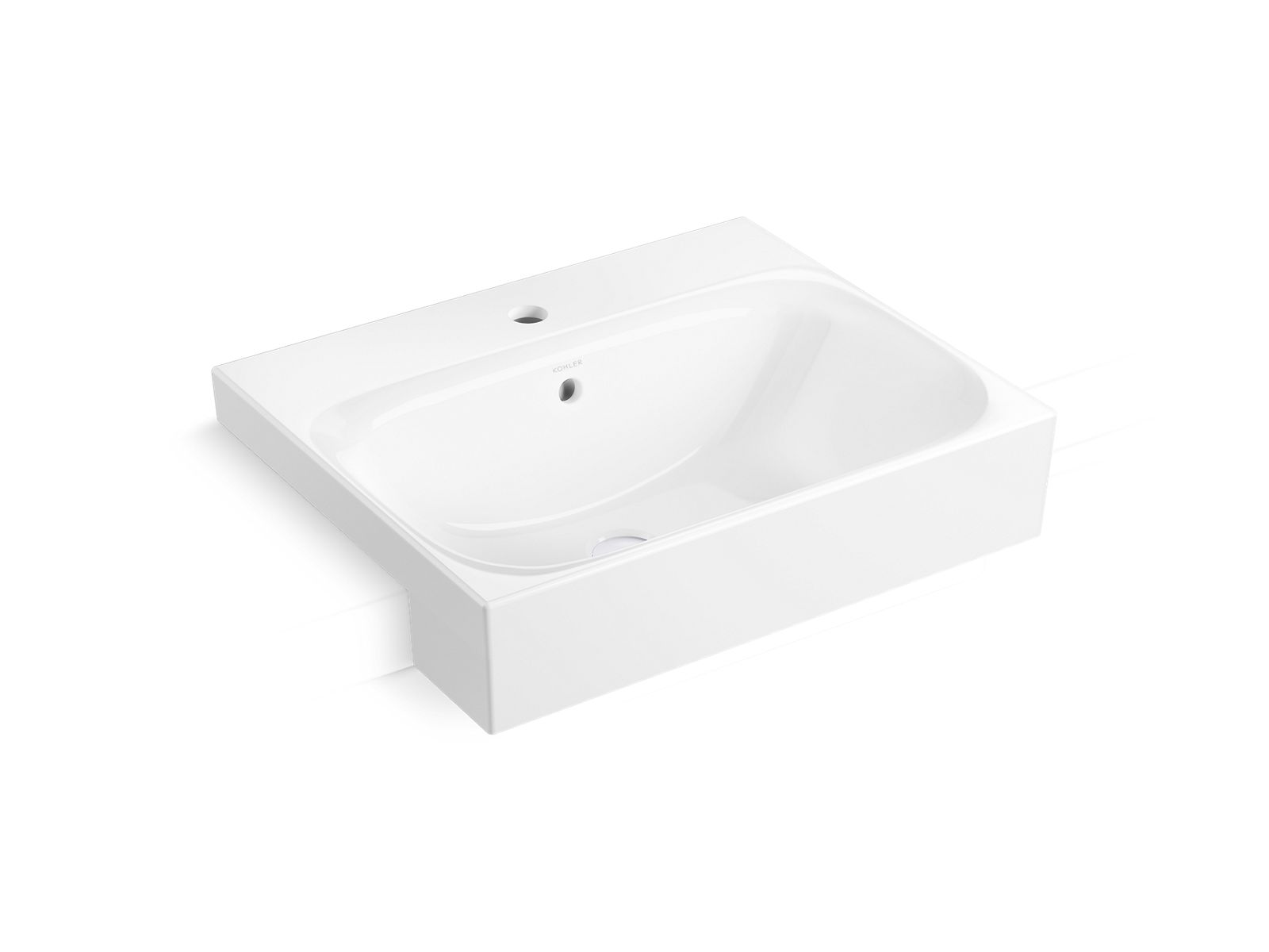 Melius™ 550 mm rectangular semi-recessed bathroom sink | 36401X-1 | KOHLER