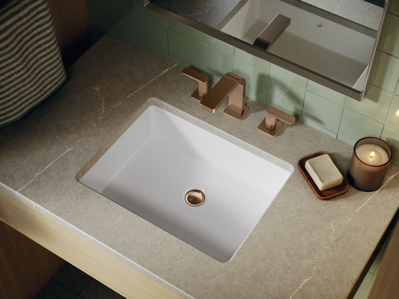 Verticyl Undermount Bathroom Sink | K-38380 | KOHLER