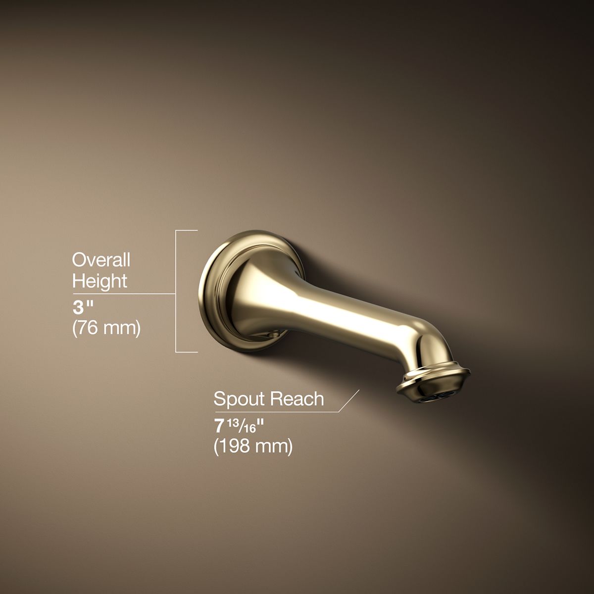 3/4 view of product with dimensions