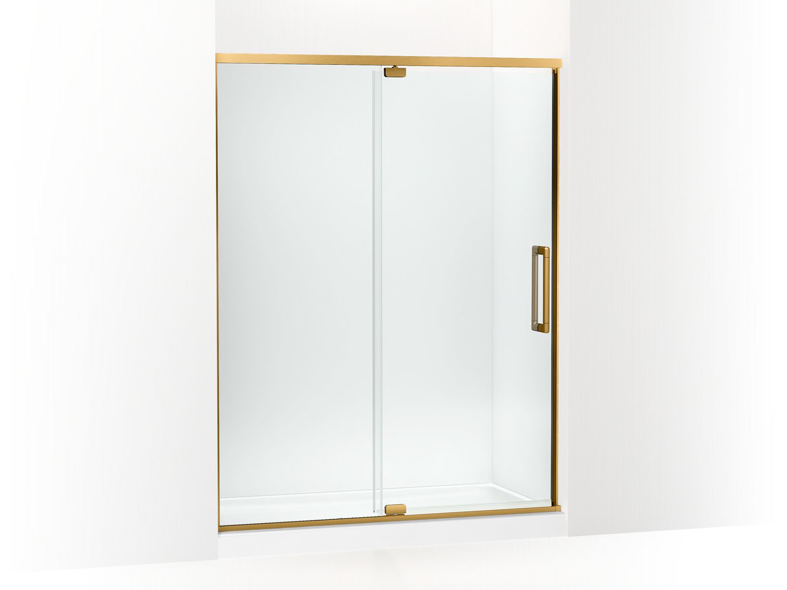 Statement™ 54"-60" W x 76" H pivot shower door with 5/16"-thick Crystal Clear glass