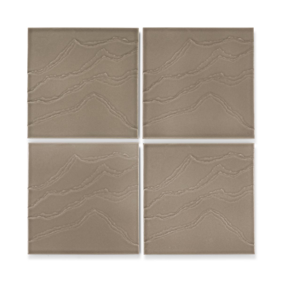 Landshapes® by Daniel Arsham 6" x 6" feature tile produced by the KOHLER WasteLAB