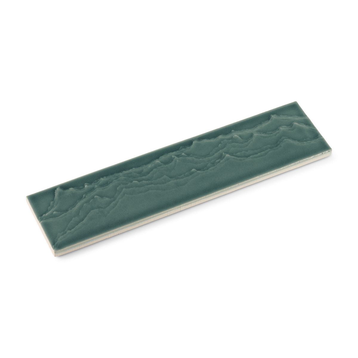 3"x 12" Feature Tile produced by The KOHLER WasteLAB in Deep Teal, Qty 18