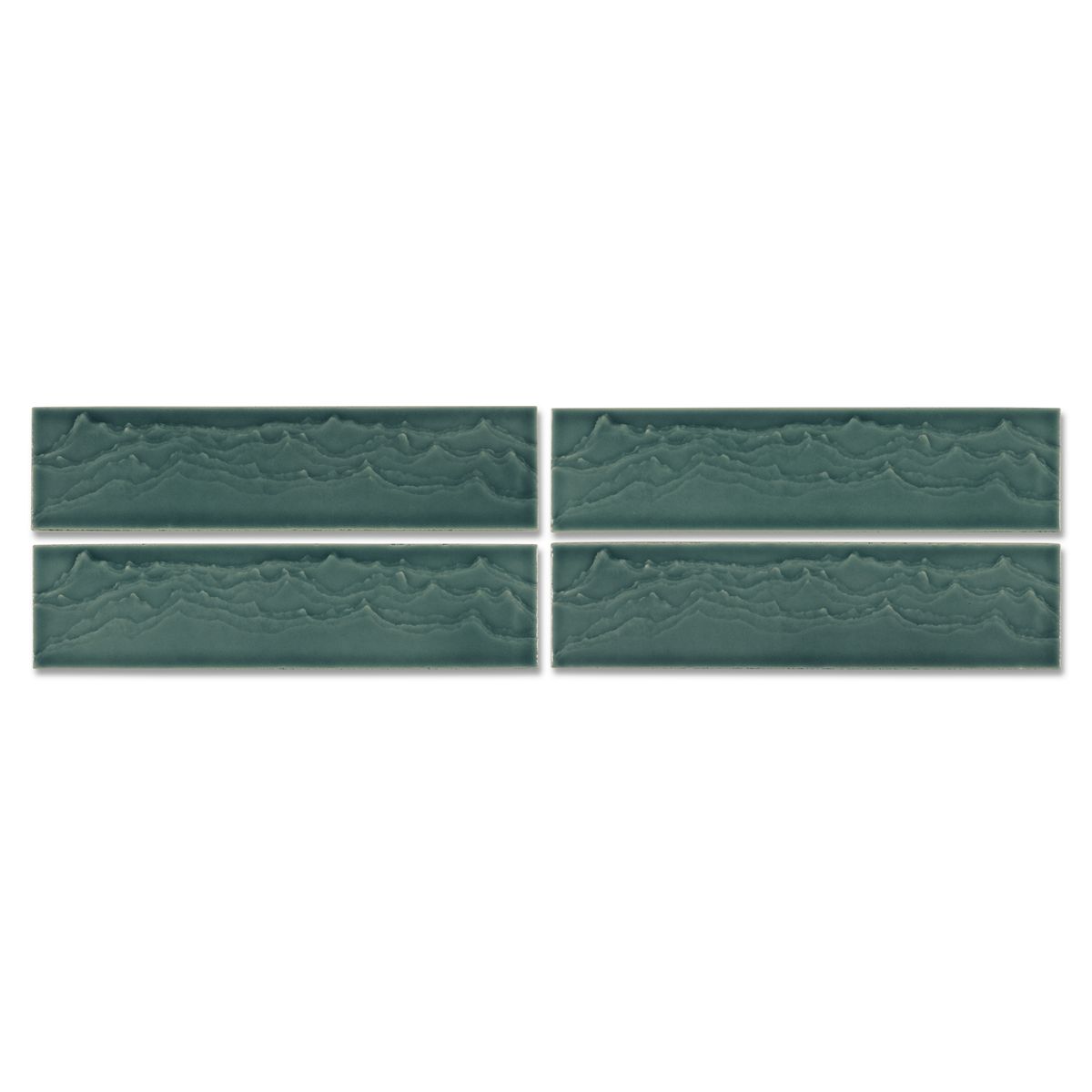 3"x 12" Feature Tile produced by The KOHLER WasteLAB in Deep Teal, Qty 18