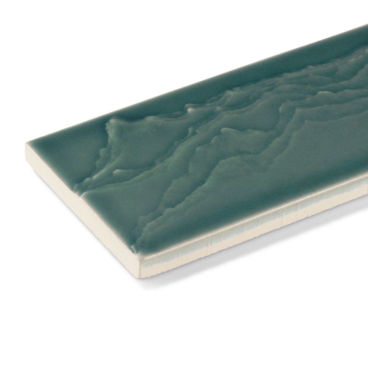 3"x 12" Feature Tile produced by The KOHLER WasteLAB in Deep Teal, Qty 18