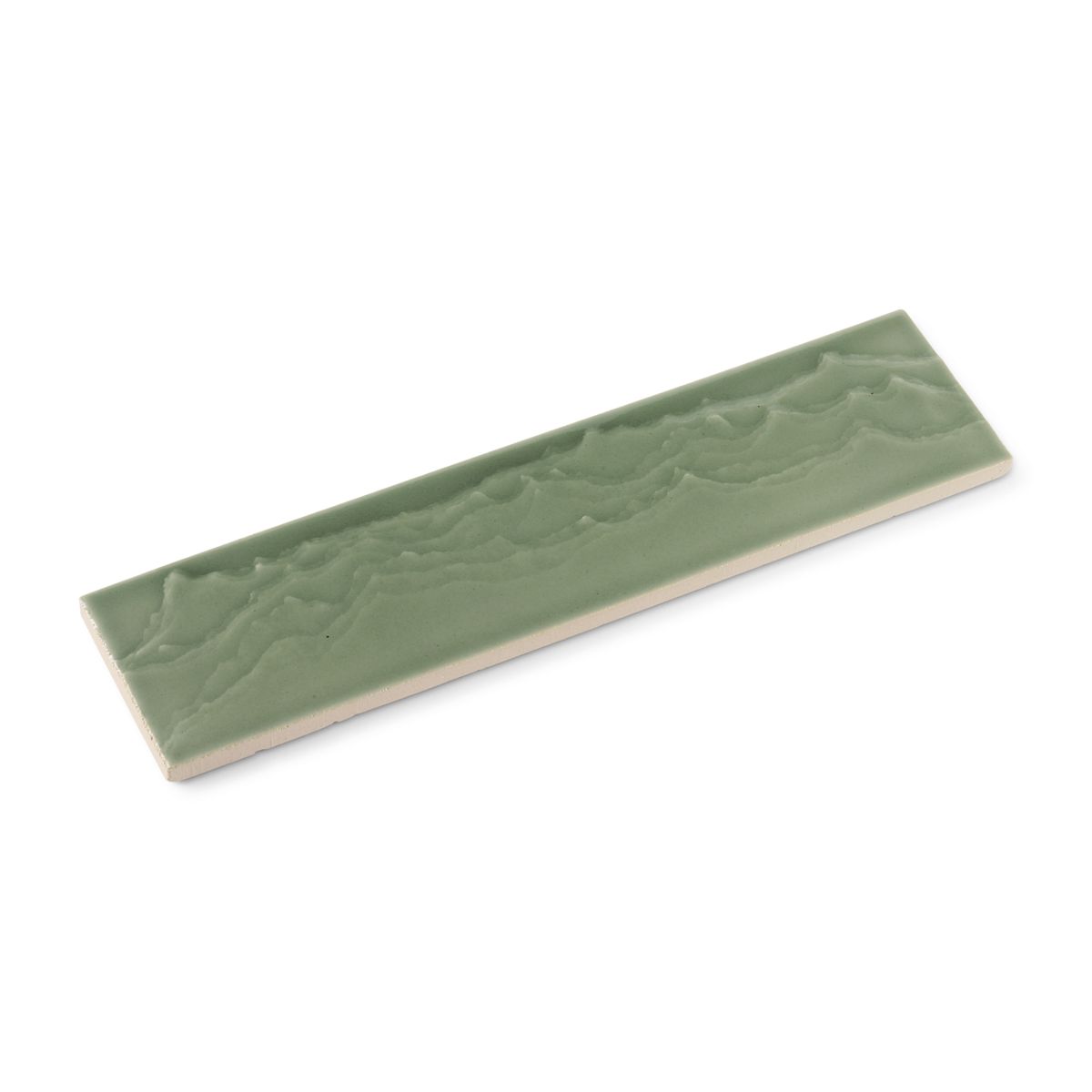 3"x 12" Feature Tile produced by The KOHLER WasteLAB in Dark Celadon, Qty 18
