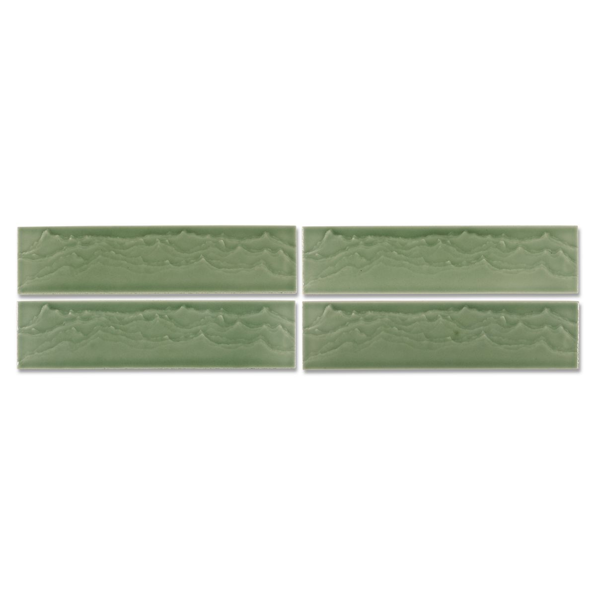 3"x 12" Feature Tile produced by The KOHLER WasteLAB in Dark Celadon, Qty 18