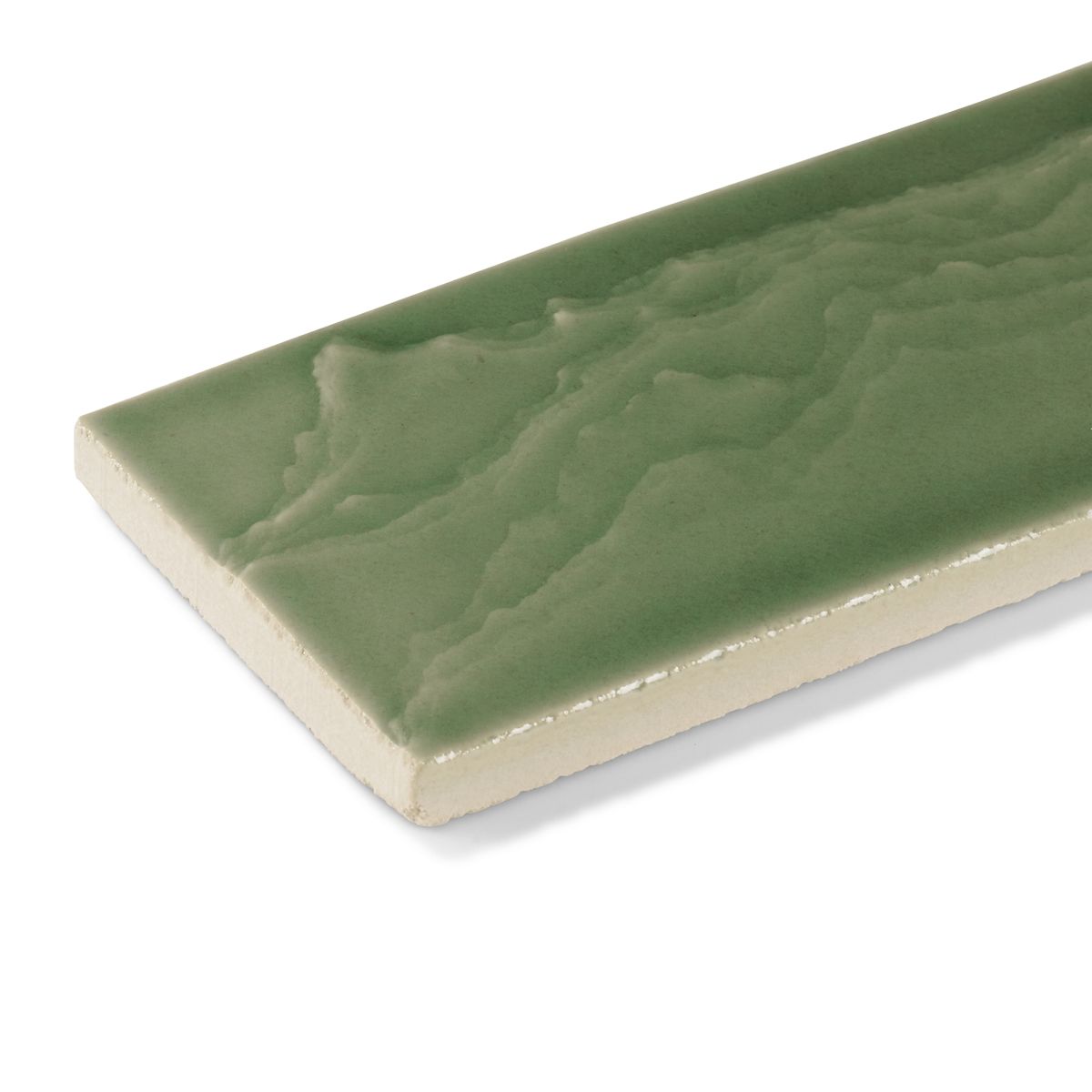 3"x 12" Feature Tile produced by The KOHLER WasteLAB in Dark Celadon, Qty 18