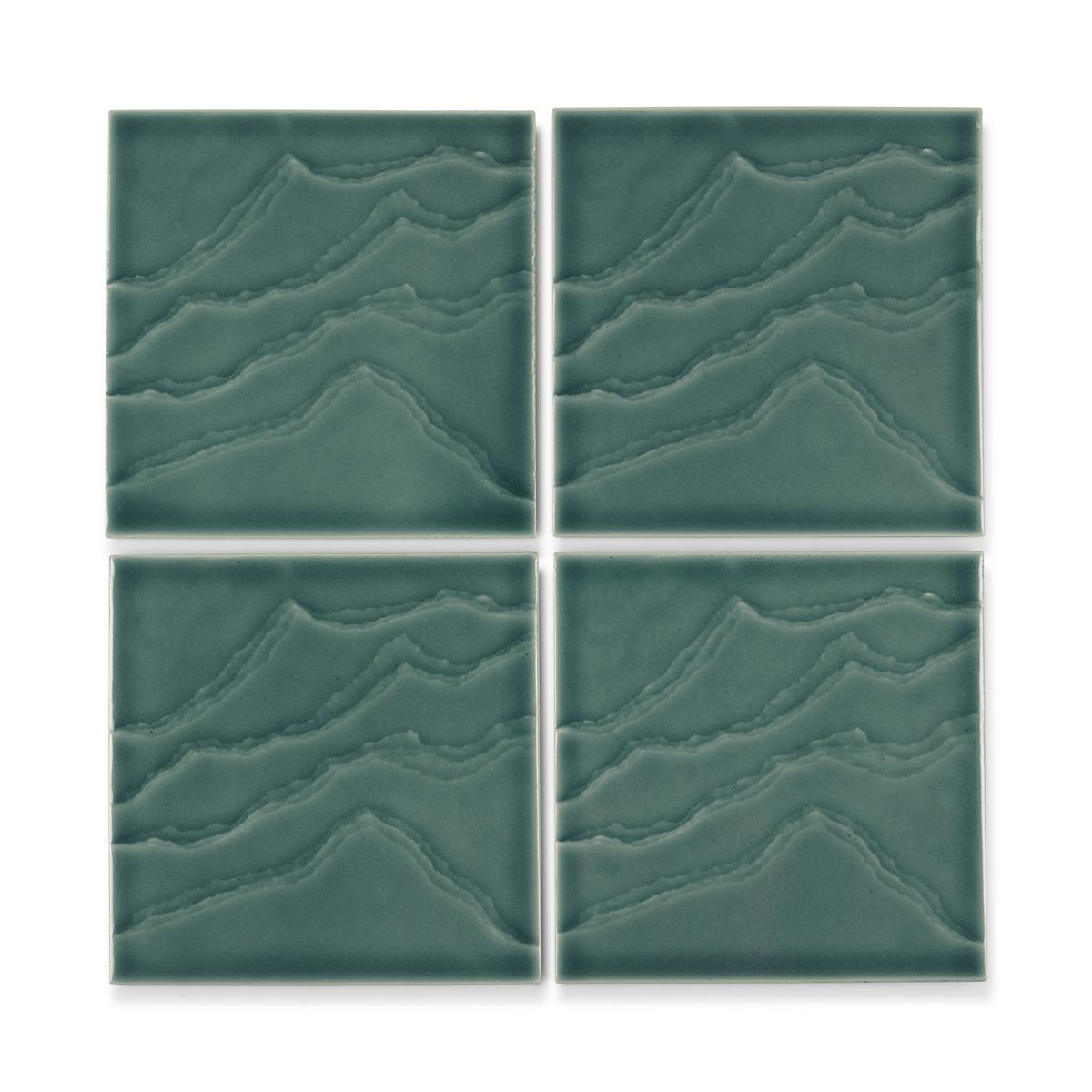 6"x 6" Feature Tile produced by The KOHLER WasteLAB in Deep Teal, Qty 18