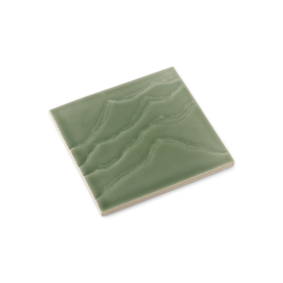 6"x 6" Feature Tile produced by The KOHLER WasteLAB in Dark Celadon, Qty 18